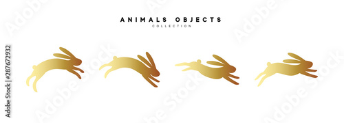 Set of rabbit illustration