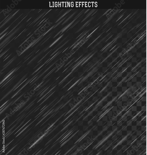 Rain realistic effect . Rain and snow isolated realistic . Downpour, rain weather rainfall . Natural effect with rain.