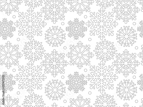 Snowflakes, seamless pattern for your design