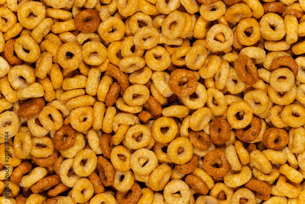 Toasted Oats Cereal Background Texture