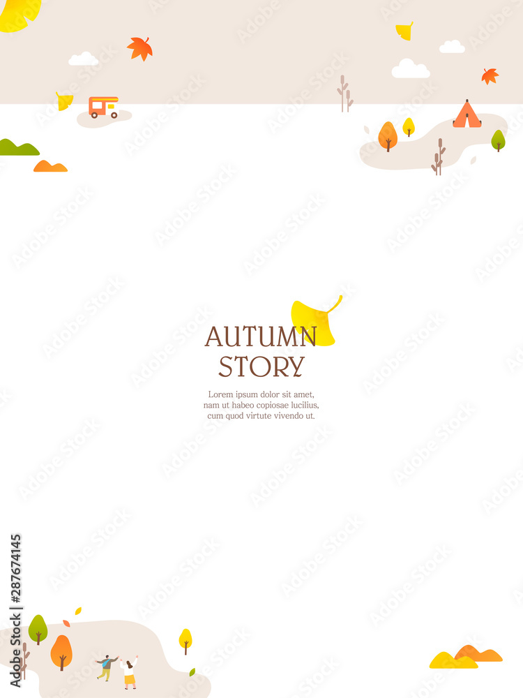 Autumn frame template