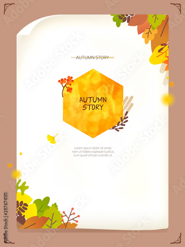 Autumn frame template