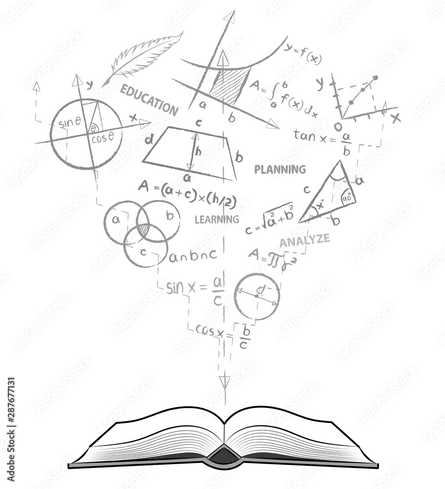 Draw math. Математика рисунок. math book design. math drawing. drowin on the math book.