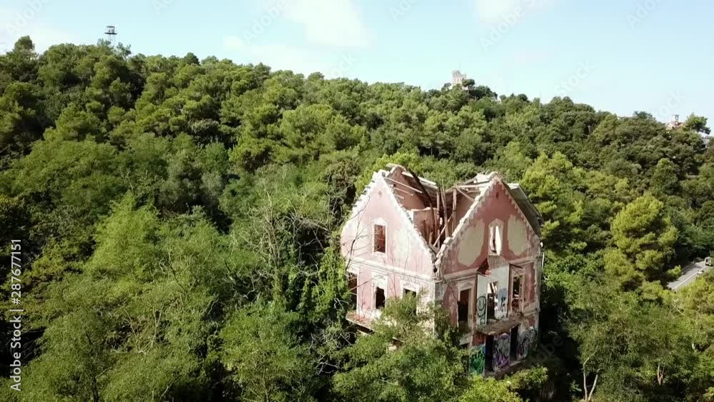 Aerial view of the abandoned Arabassa Casinonear Barcelona, Catalonia, Spain, Europe Aerial view of the abandoned Arabassa Casinonear Barcelona, Catalonia, Spain, Europe