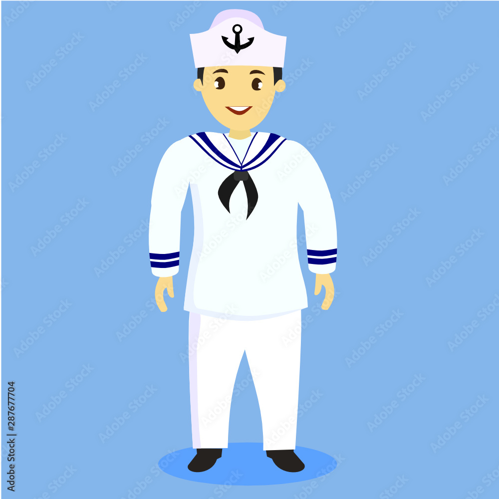 avatar of young sailors, cartoon illustration