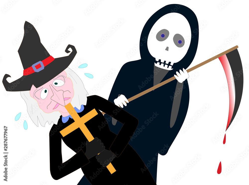 Obraz premium 恐怖のハロウィーン。殺人事件は起きた。