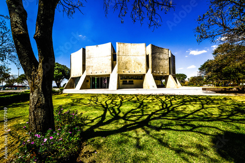 A beautiful vier of planetarium building in Brasilia, Brazil.