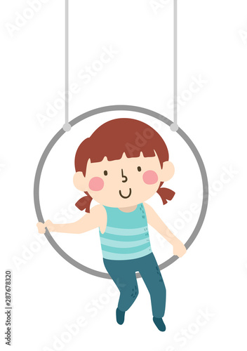 Kid Girl Aerial Skill Lyra Illustration