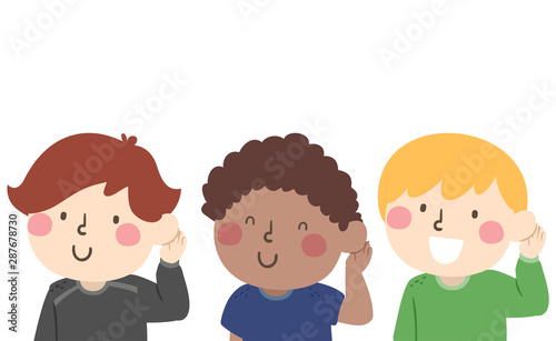Kids Boy Group Hear Pause I...