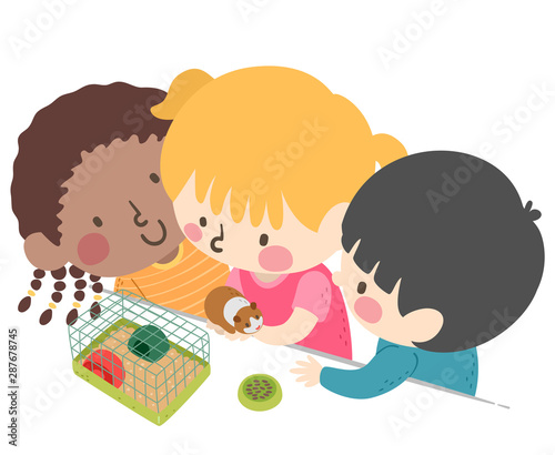 Kids Classroom Pet Illustra...