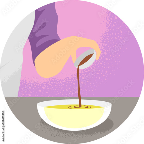 Hand Kitchen Verb Add Illustration