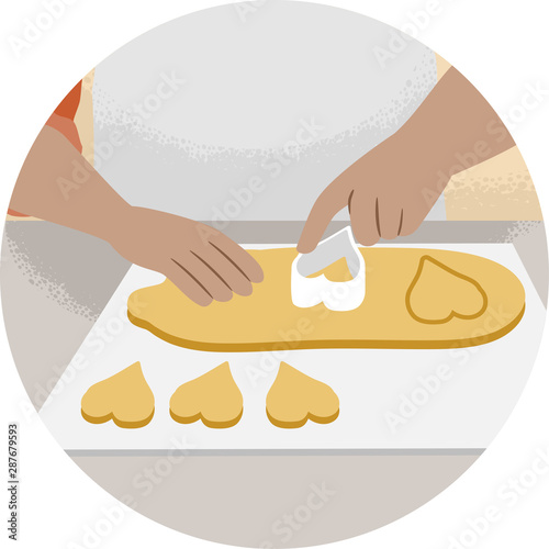 Hand Kitchen Verb Cut Illus...