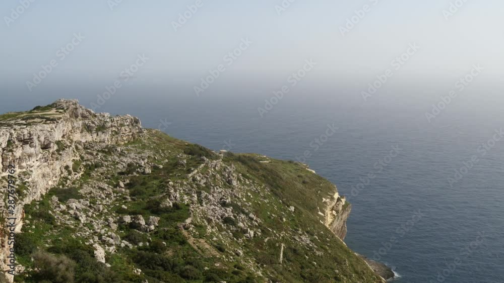 Panoramic View Of The Coast From Dingli Cliffs In Malta Panoramic View Of The Coast From Dingli Cliffs In Malta