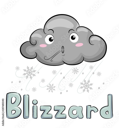 Mascot Cloud Blizzard Illus...