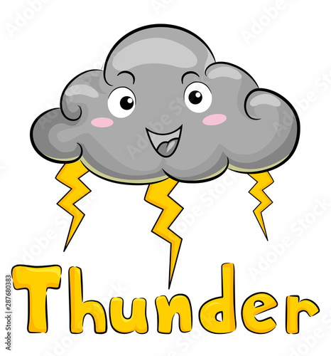 Mascot Cloud Thunder Storm ...
