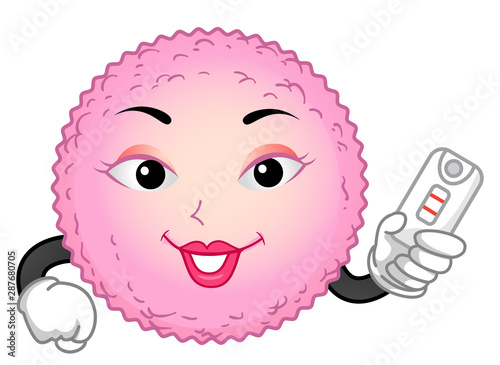 Mascot Egg Cell Positive Il...