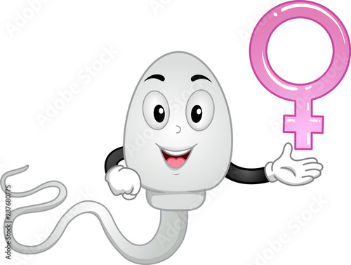 Mascot Sperm Female Illustration