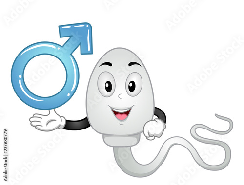 Mascot Sperm Male Illustration