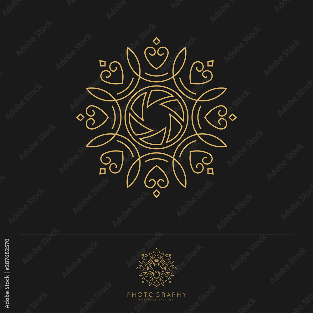 Elegant luxury photography logo design template. Lovely and Classic style. Vector illustration. - Vector Elegant luxury photography logo design template. Lovely and Classic style. Vector illustration. - Vector