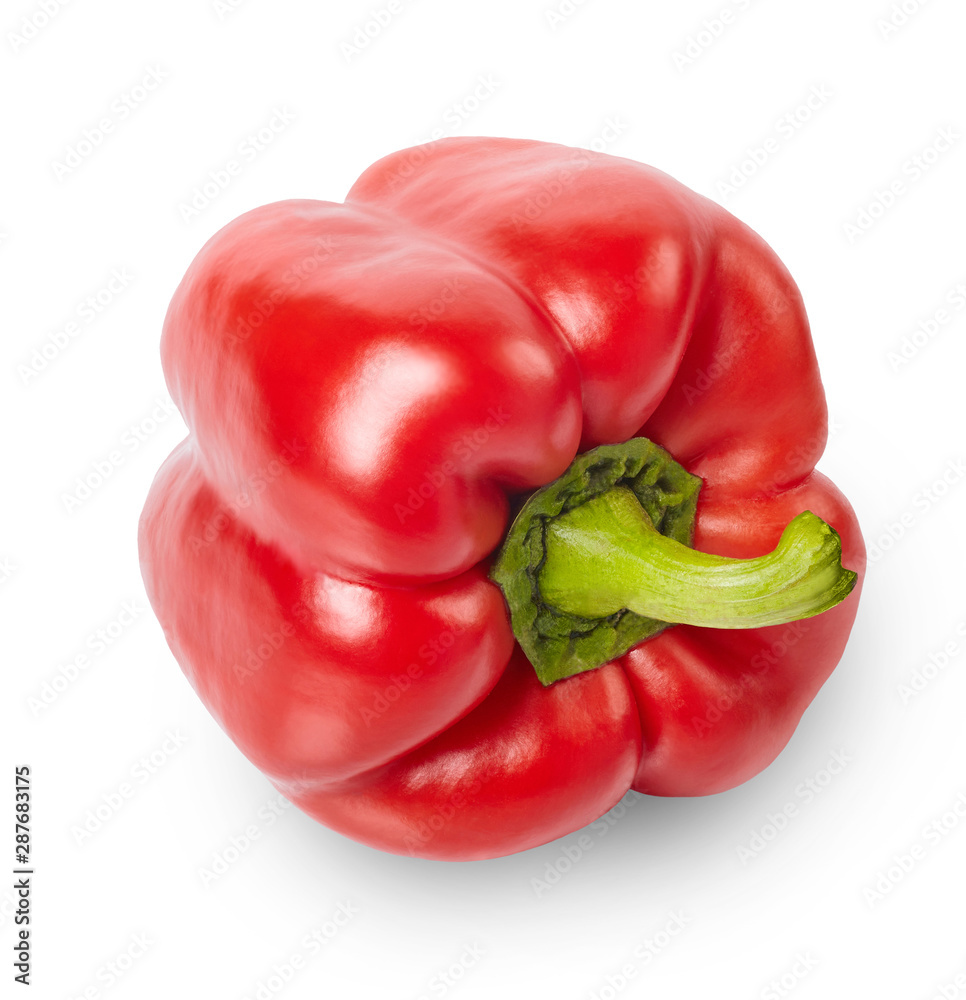 Bulgarian red pepper isolated on white background. Full depth of field. Bulgarian red pepper isolated on white background. Full depth of field.