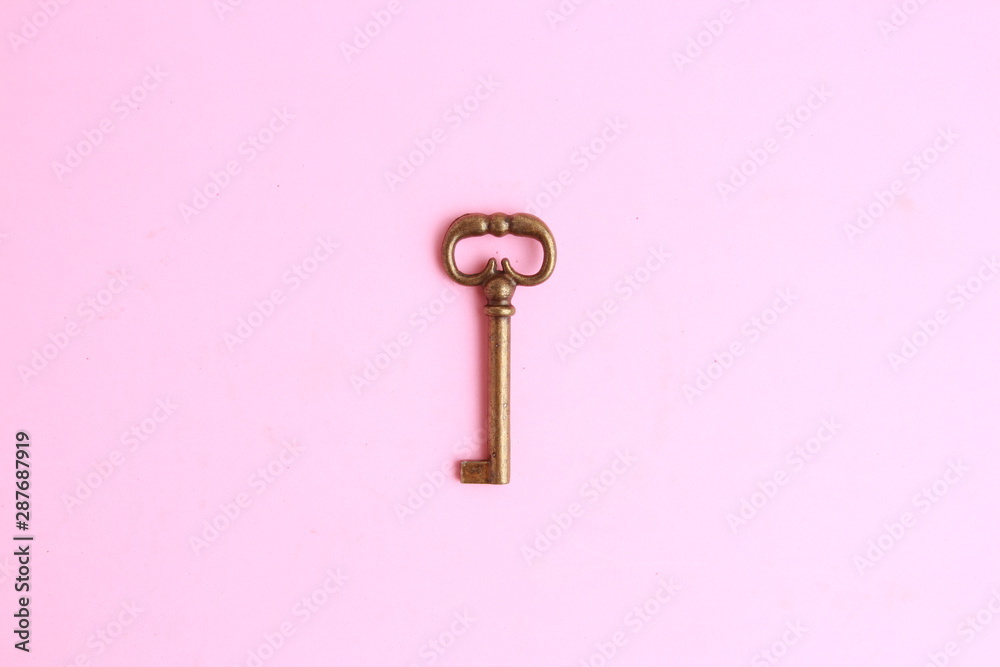nice antique copper closet key