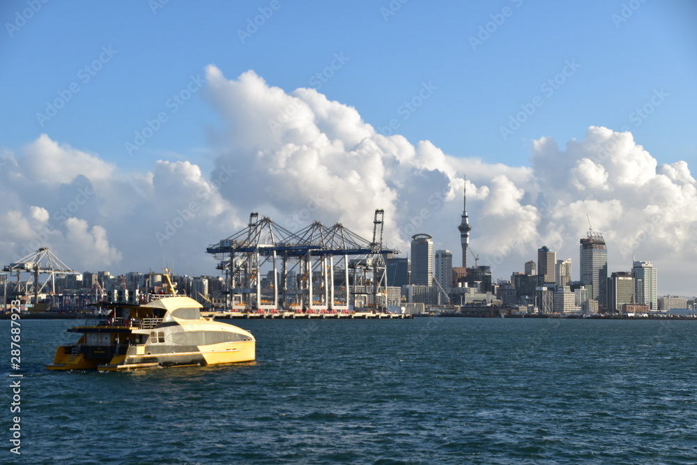 Naklejka premium City view of Auckland in New Zealand