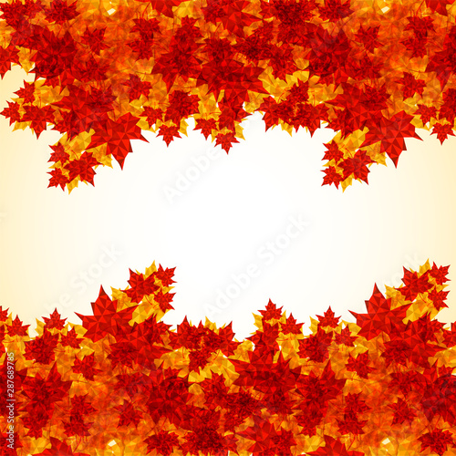 Autumn background of maple leaves. Colofrul image  vector illustration eps 10