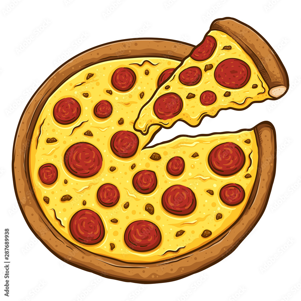 Whole Pan Pepperoni Pizza With Slice Whole Pan Pepperoni Pizza With Slice