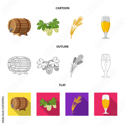 Vector design of pub and bar symbol. Collection of pub and interior vector icon for stock.