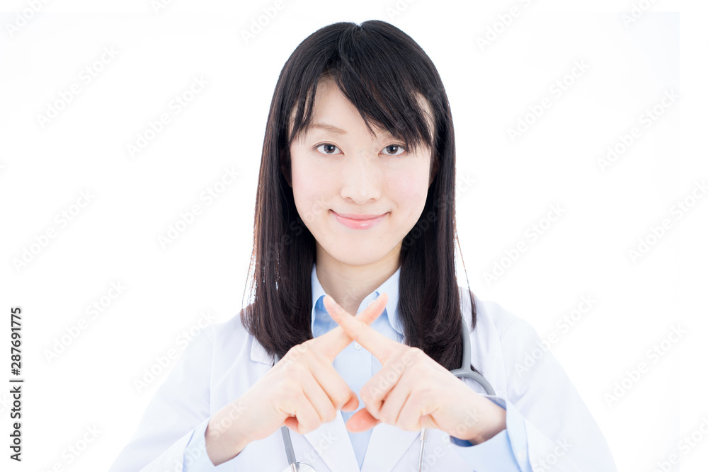 Young female nurse wearing scrub isolated on white background Young female nurse wearing scrub isolated on white background