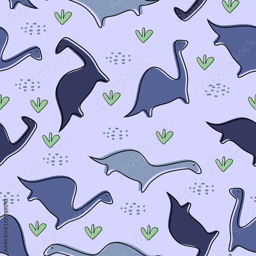 Dinosaur seamless pattern f...