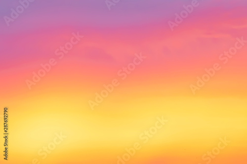 Beautiful of sunset with colorful sky in summer time