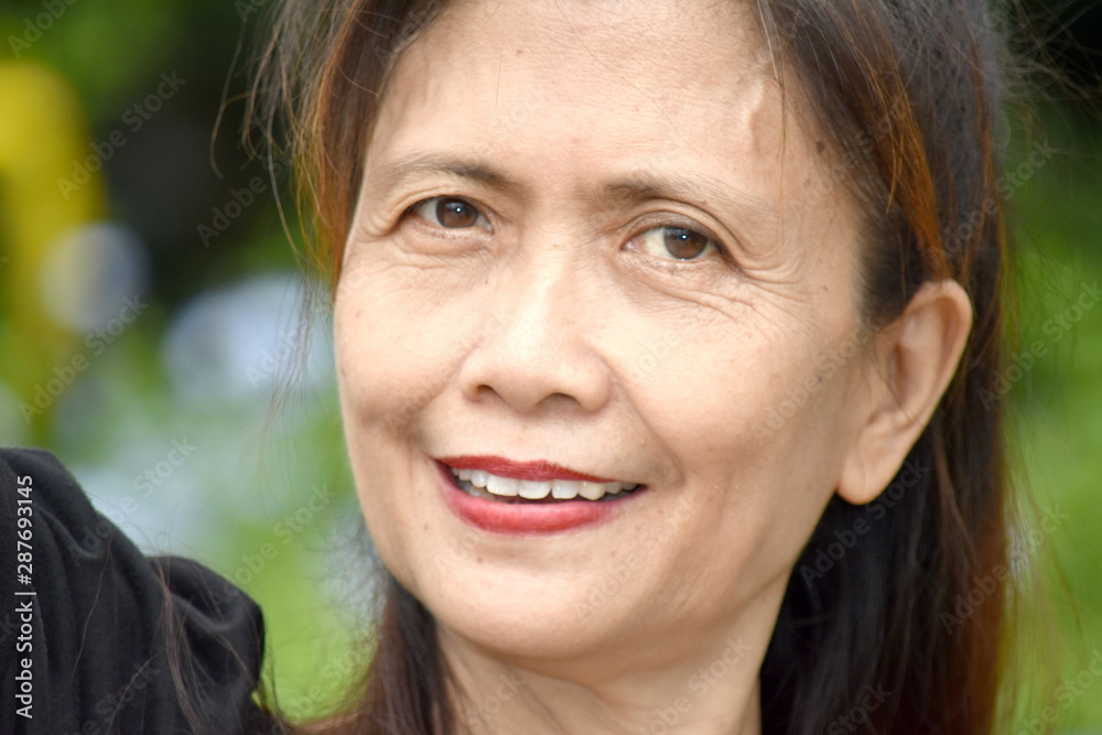 A Minority Female Senior Smiling