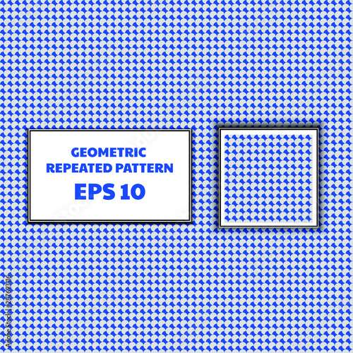 Geometric repeated partial white and blue circle for background, wallpaper, cover, banner, paper wrapping