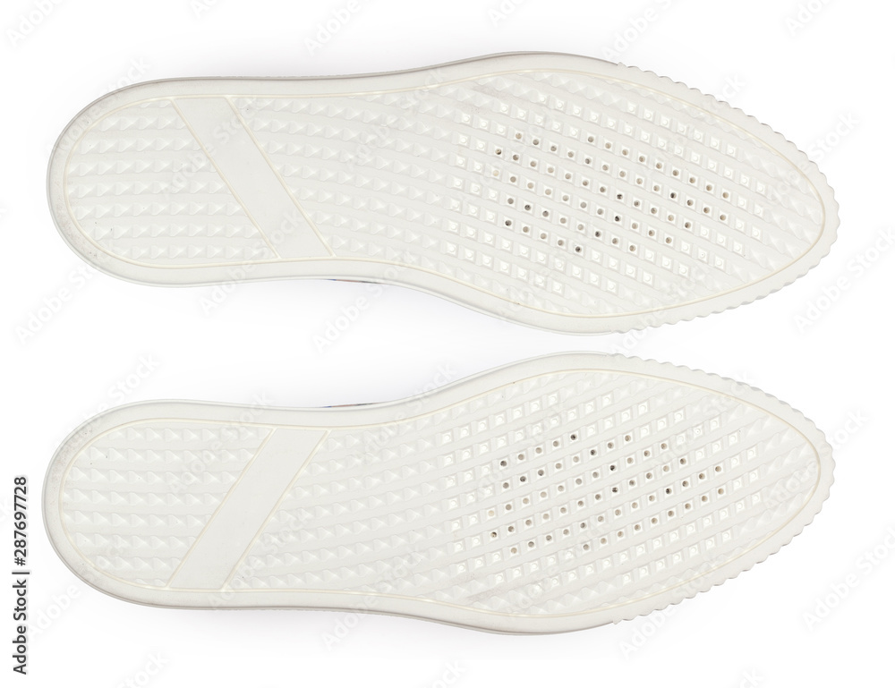Bottom of shoes, isolated on white background. Bottom of shoes, isolated on white background.