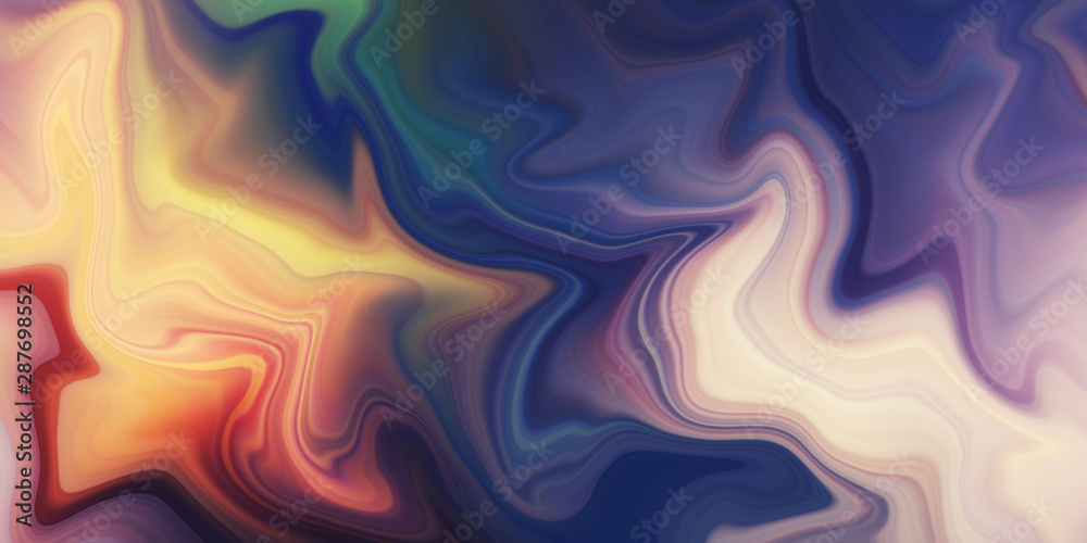 Obraz premium Abstract gradient artwork. Colorful liquid marble style background. Fluid inks creative texture.