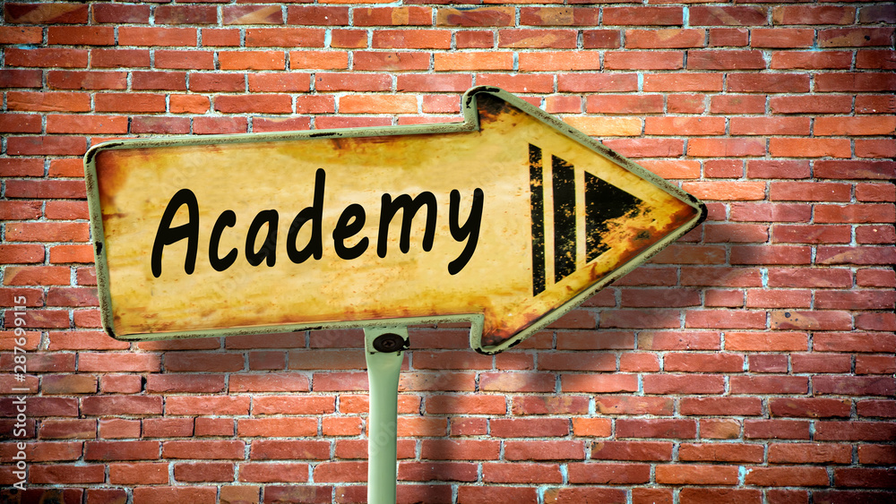 Fototapeta premium Street Sign to Academy