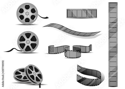 Set of film frame, vector illustration