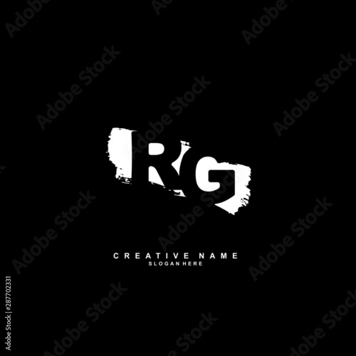 R G RG Initial logo template vector. Letter logo concept with background template.