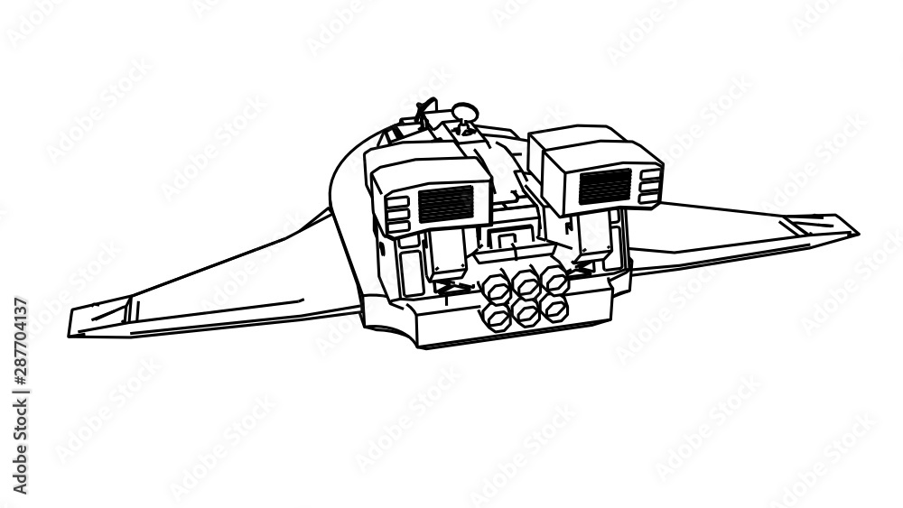 coloring page of battleship Stock Vector | Adobe Stock