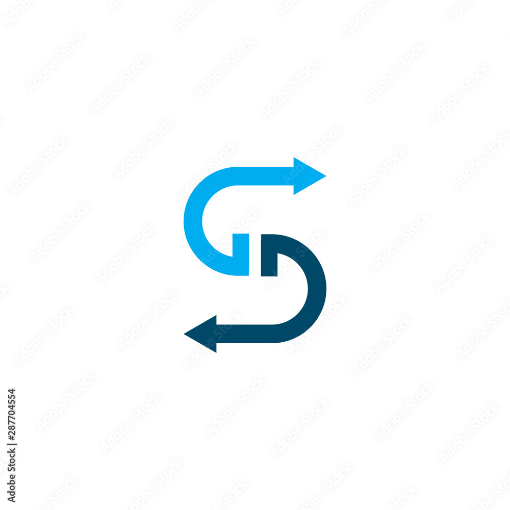 S letter arrow initial logo design vector template S letter arrow initial logo design vector template