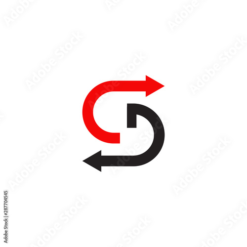 S letter arrow initial logo design vector template Free Download S letter arrow initial logo design vector template - GFXLoad