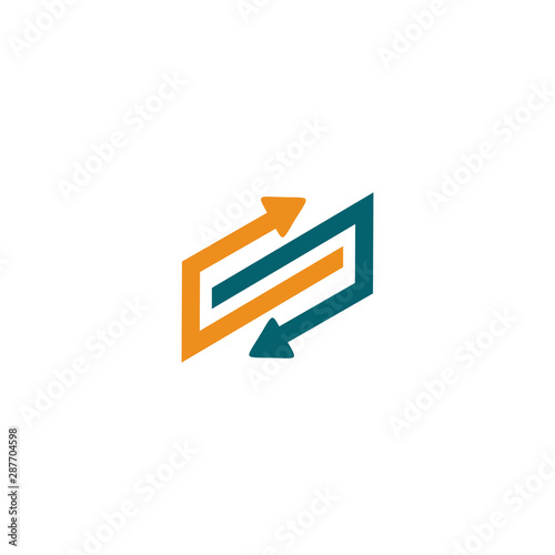 Free Download S letter arrow initial logo design vector template - GFXLoad