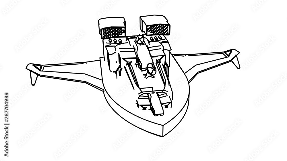 coloring page of battleship Stock Vector | Adobe Stock