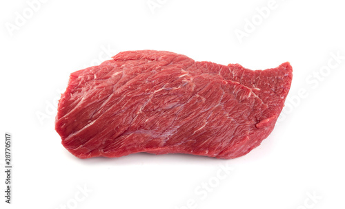 Billede på lærred Fresh raw beef steak isolated on white background