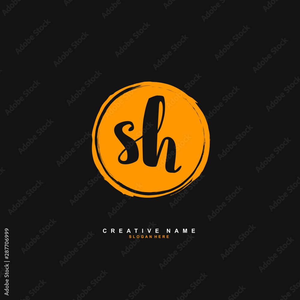 S H SH Initial logo template vector. Letter logo concept with background template. S H SH Initial logo template vector. Letter logo concept with background template.
