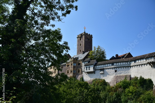 Die Wartburg in der Stadt Eisenach in Thüringen
