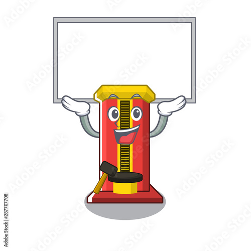 Up board hammer cartoon shaped character game machine