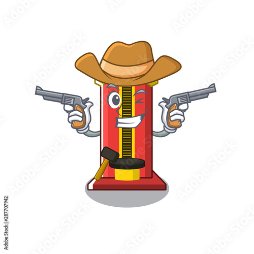 Cowboy hammer cartoon shaped character game machine
