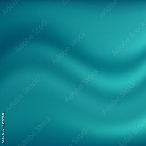 Smooth elegant silk or satin luxury cloth fabric blue turquoise wave background and texture with space for your text.